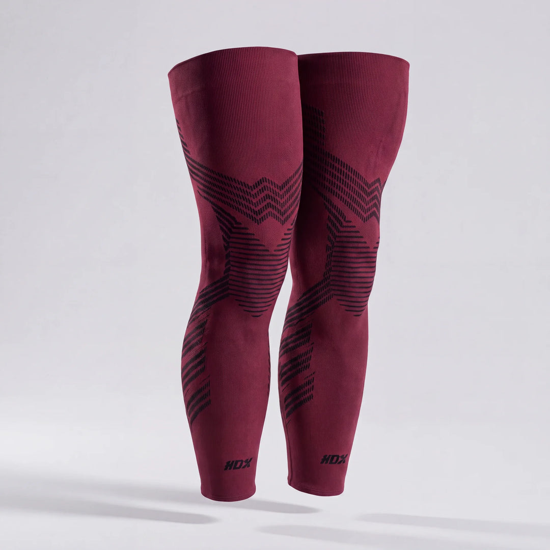 KneeMax | Compression Sleeves Burgundy Black