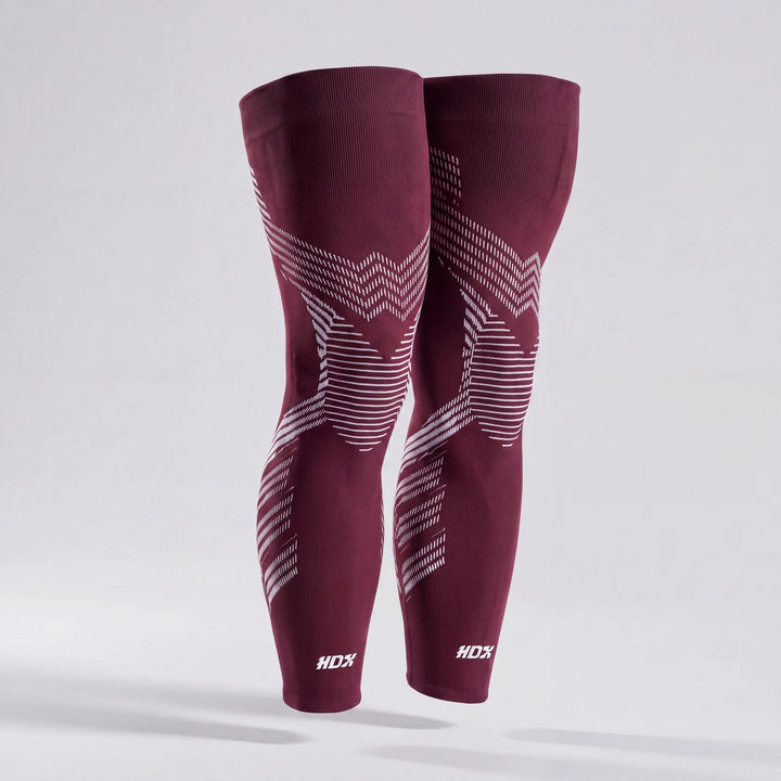KneeMax | Compression Sleeves Burgundy White